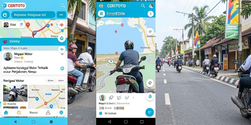 Antarmuka menarik dan fungsional dari CERITOTO untuk navigasi motor.