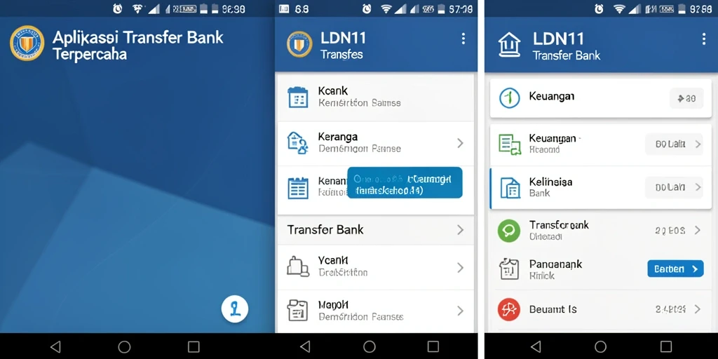 Tampilan antarmuka sederhana dan mudah digunakan pada aplikasi Transfer Bank LDN11.